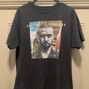 Justin Timberlake Men's Black The Man of the Woods Tour T-Shirt Size Large EUC